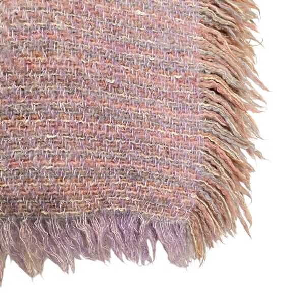 Tapestries Ireland Ltd.  Hand Woven Blanket Wool Purple Pink Size 64” X 46” Rare - Picture 4 of 12